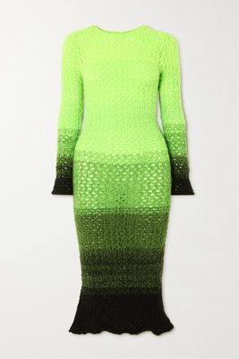 AGR - Ombré Cotton-blend Midi Dress - Green