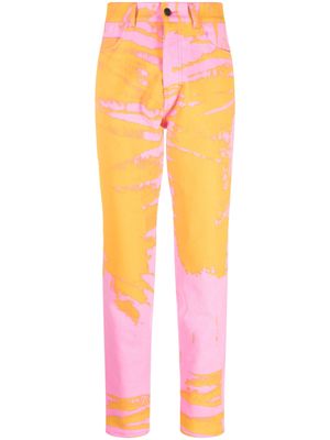 AGR printed straight-leg jeans - Orange
