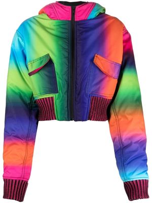 AGR rainbow padded cropped jacket - Pink