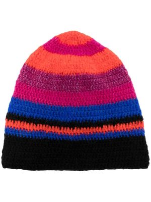 AGR striped crochet-knit hat - Multicolour