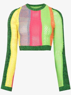 AGR striped knitted top - Green
