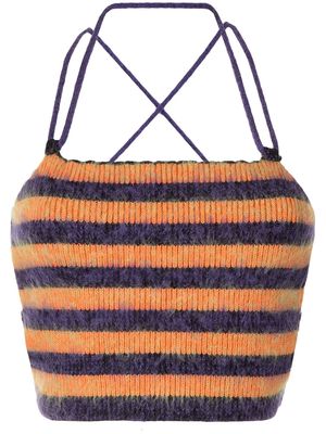 AGR striped knitted top - Purple