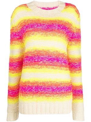 AGR striped wool jumper - Neutrals