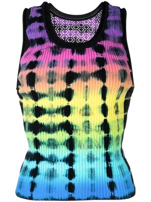 AGR tie-dye lace-back top - Multicolour