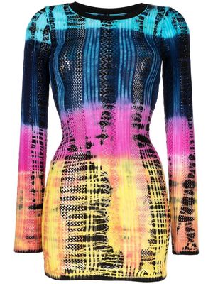 AGR tie-dye print long-sleeved dress - Multicolour