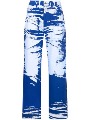 AGR Trustworthy printed wide-leg jeans - Blue