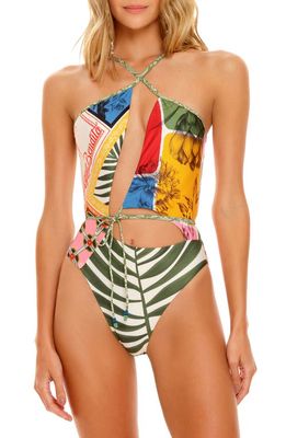 Agua Bendita Betsy Tout Cutout One-Piece Swimsuit in Multicolor