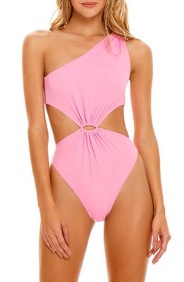 Agua Bendita Bloom Ross Cutout One-Piece Swimsuit in Pink