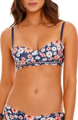 Agua Bendita Lauren Ross Floral Underwire Bikini Top in Multicolor