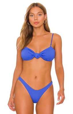 Agua Bendita Lucille Bikini Top in Blue