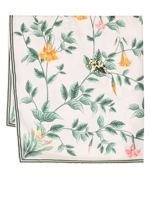 Agua By Agua Bendita floral-print silk scarf - Neutrals