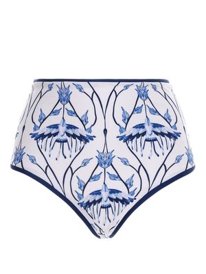 Agua By Agua Bendita Magenta Cometa graphic-print bikini bottoms - White