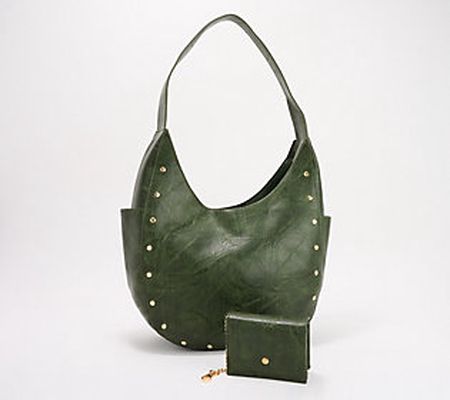 AHDORNED Studded Hobo with Wallet