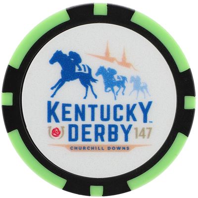 Ahead Green Kentucky Derby 147 Poker Chip