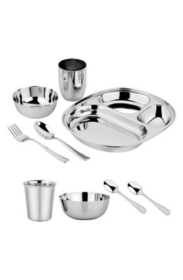 Ahimsa Dine & Develop 9-Piece Dish Set in Classic Stainless