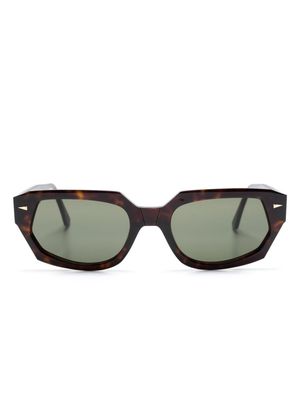 Ahlem Racine tortoiseshell geometric-frame sunglasses - Brown
