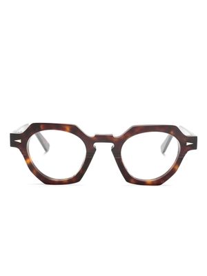 Ahlem Rue De La Paix tortoiseshell hexagonal-frame glasses - Brown