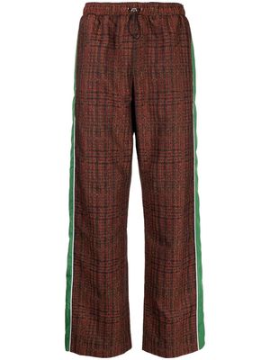 Ahluwalia check-pattern straight-leg trousers - Red