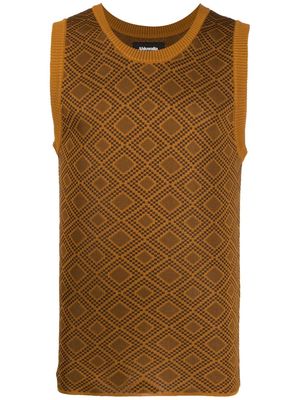 Ahluwalia Dhoom jacquard knitted vest - Brown