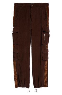 Ahluwalia Iniquity Cotton Corduroy Cargo Pants in Brown