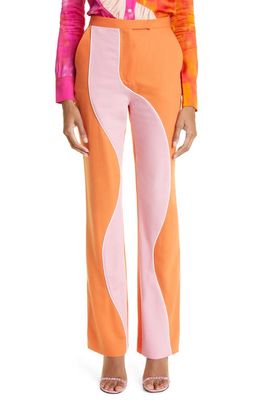Ahluwalia Madhu Colorblock Trousers in Pink/Orange