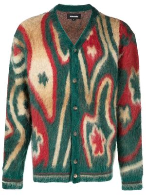 Ahluwalia Ongoye patterned-knit cardigan - Green