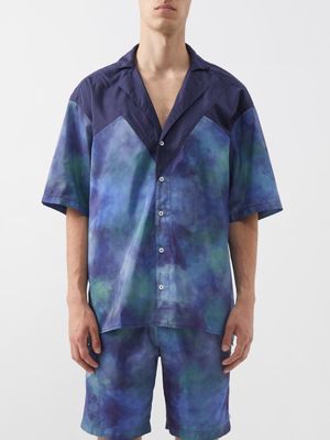 Ahluwalia - Robyn Double-collar Recycled Shell Shirt - Mens - Blue