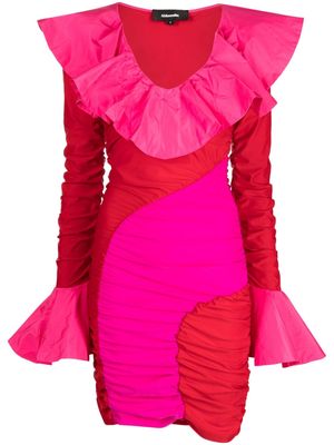 Ahluwalia Rosie ruffled minidress - Pink