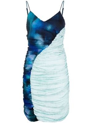 Ahluwalia Solange ruched mini dress - Blue