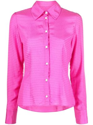 Ahluwalia stripe-jacquard long-sleeve shirt - Pink