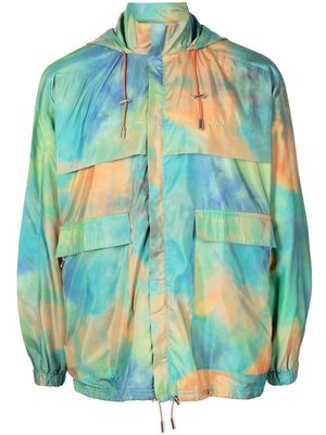 Ahluwalia tie-dye print hooded jacket - Multicolour