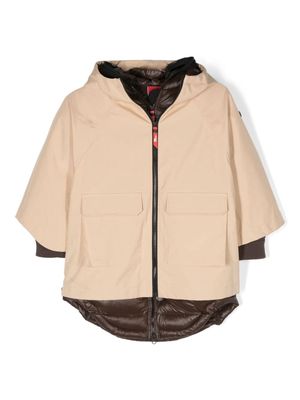 AI Riders On The Storm detachable-cape puffer jacket - Neutrals
