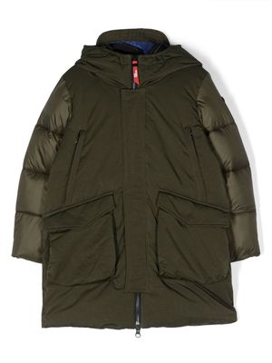 AI Riders On The Storm hooded padded jacket - Green