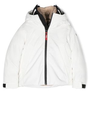 AI Riders on the Storm Young graphic-print padded jacket - White