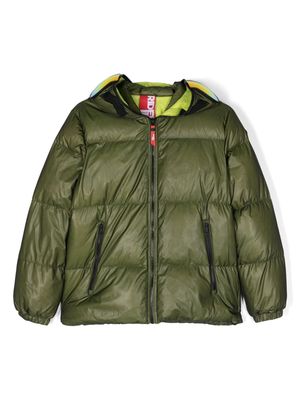 AI Riders on the Storm Young hooded puffer jacket - 37 SHERWOOD GREEN
