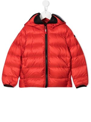 AI Riders on the Storm Young hooded zip-up padded jacket - Red
