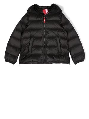 AI Riders on the Storm Young pompom-detail padded jacket - Black