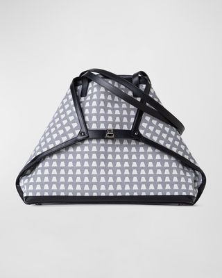 Ai Small Grid Jacquard Shoulder Bag