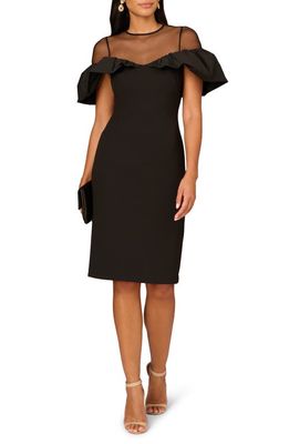 Aidan Mattox by Adrianna Papell Stretch Taffeta Cocktail Dress in Black 