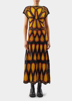 Aidy Cashmere Crochet Maxi Dress