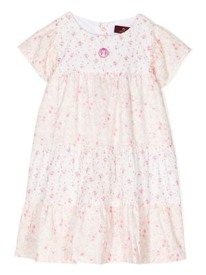 Aigner Kids floral-print cotton dress - Pink