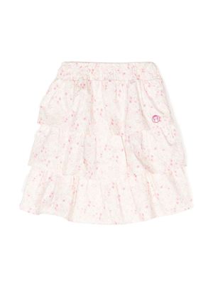 Aigner Kids floral-print ruffled skirt - Pink