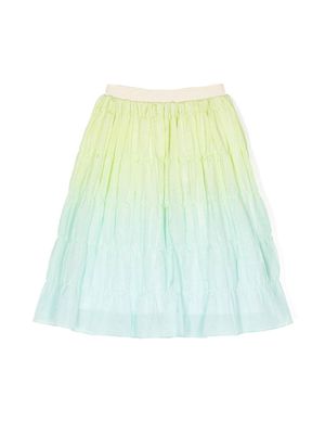 Aigner Kids gradient-effect skirt - Green