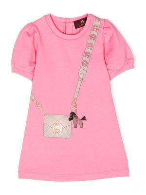 Aigner Kids graphic-print short-sleeve dress - Pink