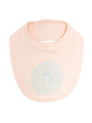 Aigner Kids logo-print jersey bib - Neutrals