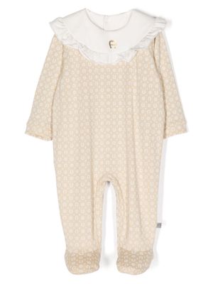Aigner Kids monogram-print cotton pajamas - Brown