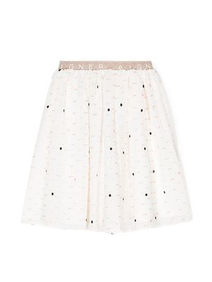 Aigner Kids polka-dot print skirt - Neutrals
