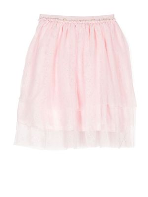 Aigner Kids rhinestone-embellishment tulle skirt - Pink
