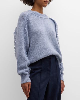 Aimee Fringe-Trim Wool-Cashmere Sweater
