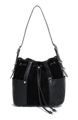 Aimee Kestenberg About Town Leather & Suede Bucket Bag in Black